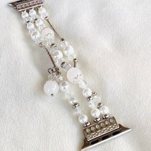 For Apple Watch Jewelry Pearl Band, 42/44mm